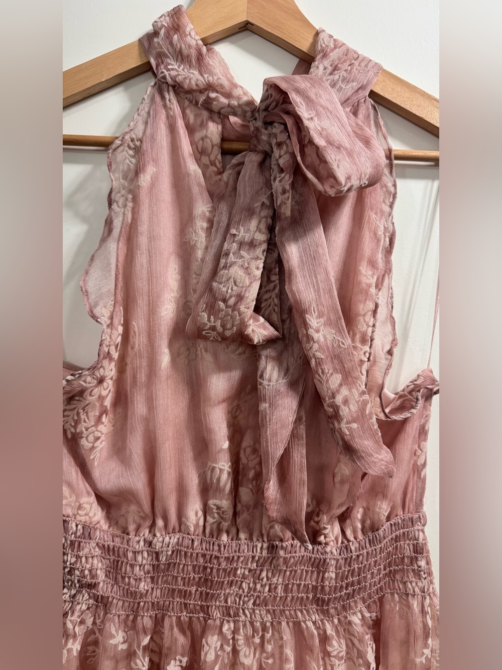 Chelsea & Violet, Dusty Pink  , Velvet Floral Burnout Dress Size Women’s Large - Picture 6 of 7